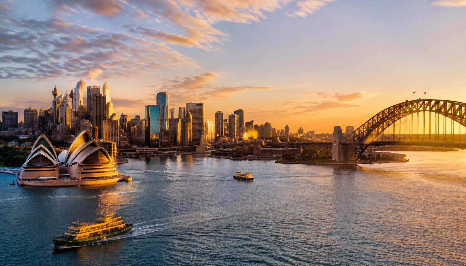 Sydney Harbour, Opera House and CBD skyline — illustrative city image