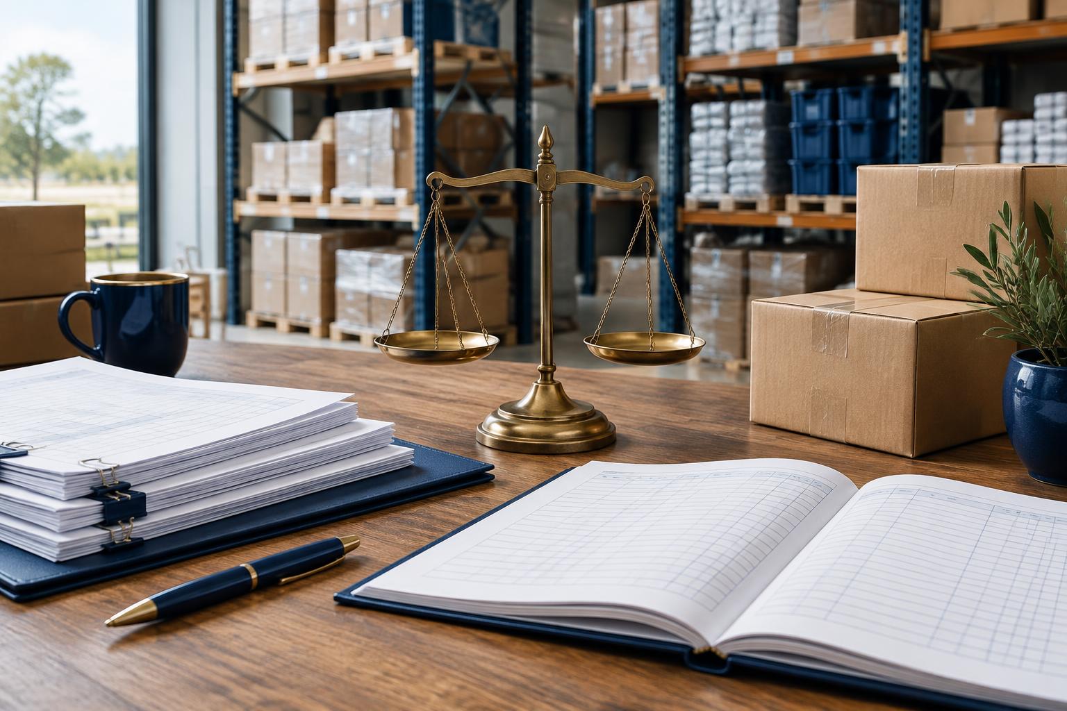 Illustrative inventory, invoices and stock records representing working capital in a business sale